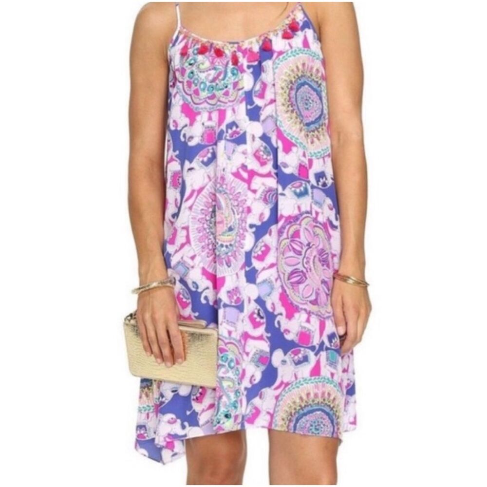 Lilly Pulitzer Purple Pattern Casual Dress Women XL